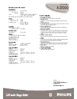 Предварительный просмотр 2 страницы Philips AJ3000 Datasheet