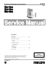 Предварительный просмотр 1 страницы Philips AJ301D Service Manual