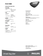 Preview for 2 page of Philips AJ3180 Specifications