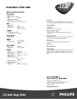 Preview for 2 page of Philips AJ3220 Specifications