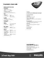 Preview for 2 page of Philips AJ3225/04 Specifications