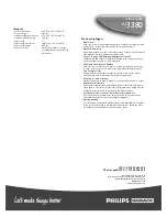 Preview for 2 page of Philips AJ3380/00 Specifications