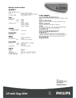 Preview for 2 page of Philips AJ3380/01 Product Information