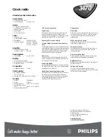 Preview for 2 page of Philips AJ3470/00 Specifications