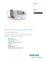 Предварительный просмотр 1 страницы Philips AJ3916 Series Specification Sheet