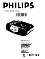 Предварительный просмотр 1 страницы Philips AJ3925 - Cd Clock Radio (Greek) User Manual