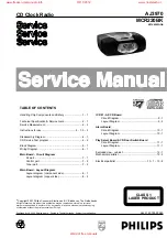 Предварительный просмотр 1 страницы Philips AJ3970 Service Manual