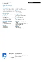 Preview for 3 page of Philips AJ7035D Specifications