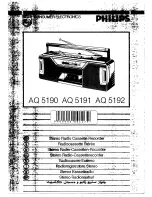 Предварительный просмотр 1 страницы Philips AQ5190 User Manual