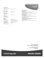 Preview for 2 page of Philips AQ6491 Specifications