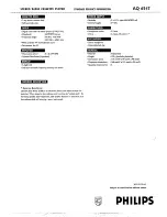 Preview for 2 page of Philips AQ6547/00S Specification Sheet