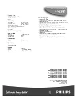 Preview for 2 page of Philips AQ6581 Specifications