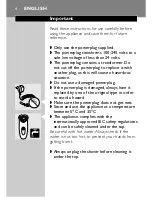 Preview for 2 page of Philips Aquagenic Quadra HQ7405 User Manual