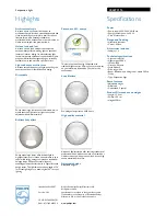 Предварительный просмотр 2 страницы Philips ARCITONE 40607/31/16 Specification Sheet