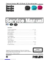 Предварительный просмотр 1 страницы Philips ARG300/77 Service Manual