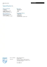 Preview for 3 page of Philips Avance HD3065/03 Specifications