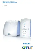 Philips Avent DECT baby monitor SCD520 Manual preview
