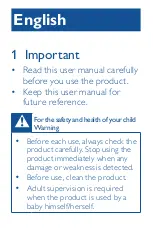 Preview for 3 page of Philips AVENT SCF 702 User Manual