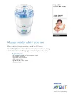 Preview for 1 page of Philips AVENT SCF276/02 Specifications