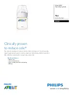 Preview for 1 page of Philips AVENT SCF660 Specifications