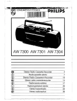 Предварительный просмотр 1 страницы Philips AW 7300 User Manual