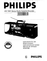 Предварительный просмотр 1 страницы Philips AW 7550 Instructions For Use Manual