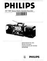 Предварительный просмотр 1 страницы Philips AW 7960 Instructions For Use Manual