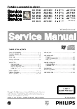 Philips AX 21 Series Service Manual preview