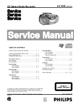 Preview for 1 page of Philips AZ 1004/00C Service Manual