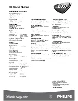 Preview for 2 page of Philips AZ 1061 Specifications