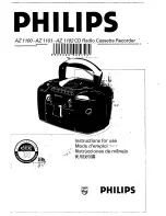 Philips AZ 1100 Instructions For Use Manual предпросмотр