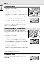 Предварительный просмотр 8 страницы Philips AZ 1203 User Manual