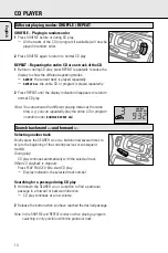 Предварительный просмотр 10 страницы Philips AZ 1203 User Manual