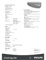 Preview for 2 page of Philips AZ 1564 Specifications