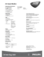 Preview for 2 page of Philips AZ-2035 Product Information