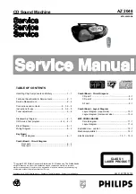 Предварительный просмотр 1 страницы Philips AZ 2048 Service Manual