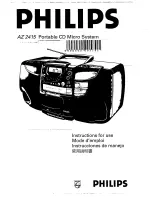 Предварительный просмотр 1 страницы Philips AZ 2415 Instructions For Use Manual