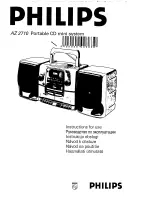 Предварительный просмотр 1 страницы Philips AZ 2710 Instructions For Use Manual