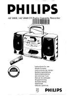 Предварительный просмотр 1 страницы Philips AZ 2805 Instructions For Use Manual