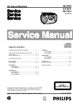 Предварительный просмотр 1 страницы Philips AZ 3010 series Service Manual