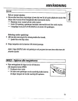 Preview for 11 page of Philips AZ 7160 (Swedish) Instructions For Use Manual