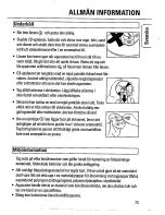 Preview for 13 page of Philips AZ 7160 (Swedish) Instructions For Use Manual