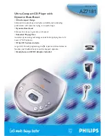 Предварительный просмотр 1 страницы Philips AZ 7181/00 Specification Sheet