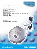 Philips AZ 7181/00 Specifications предпросмотр