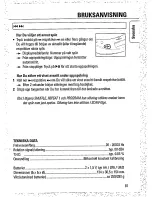 Предварительный просмотр 11 страницы Philips AZ 7261 (Swedish) Instructions For Use Manual