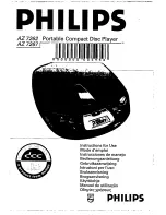 Philips AZ 7262 Instructions For Use Manual preview