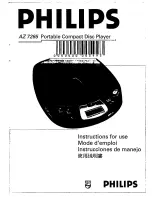 Philips AZ 7265 Instructions For Use Manual preview