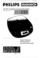 Philips AZ 7271 Owner'S Manual preview