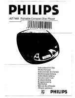 Philips AZ 7460 Instructions For Use Manual preview