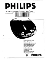 Предварительный просмотр 1 страницы Philips AZ 7476 Instructions For Use Manual